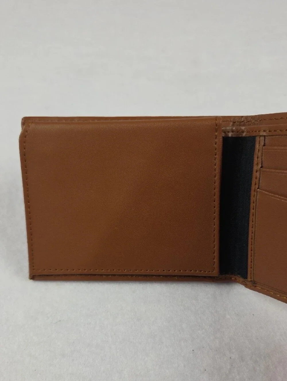 Tommy Hilfiger Tan Leather Wallet with Red, White & Navy Stripe